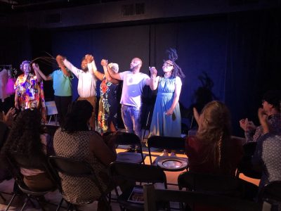 The cast of Bobby Lee Blood taking the final bow.