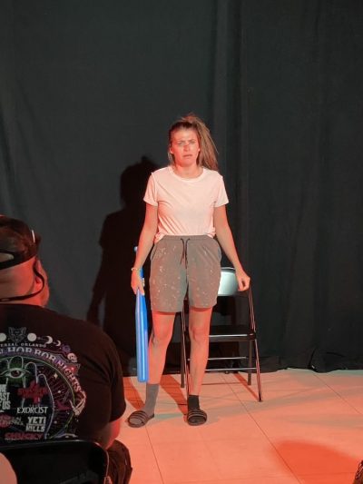 Franny Titus as Emma Jean in the all-White cast production of Bobby Lee Blood at the 2024 Orlando Fringe Festival