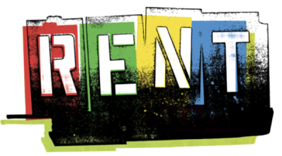 Logo for RENT, the musical, which will be held in Steinmetz Hall.