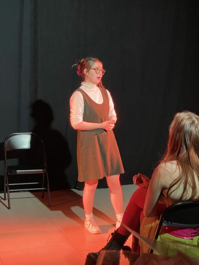 Soph Siegel as Naomi Morris in the all-White cast production of Bobby Lee Blood at the 2024 Orlando Fringe Festival